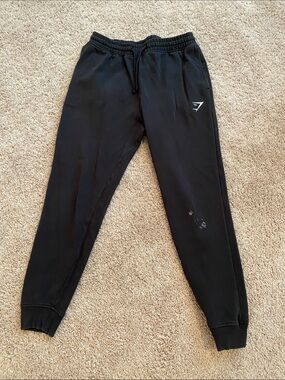 Gymshark Black Men's Jogger Sweatpants with Subtle Logo